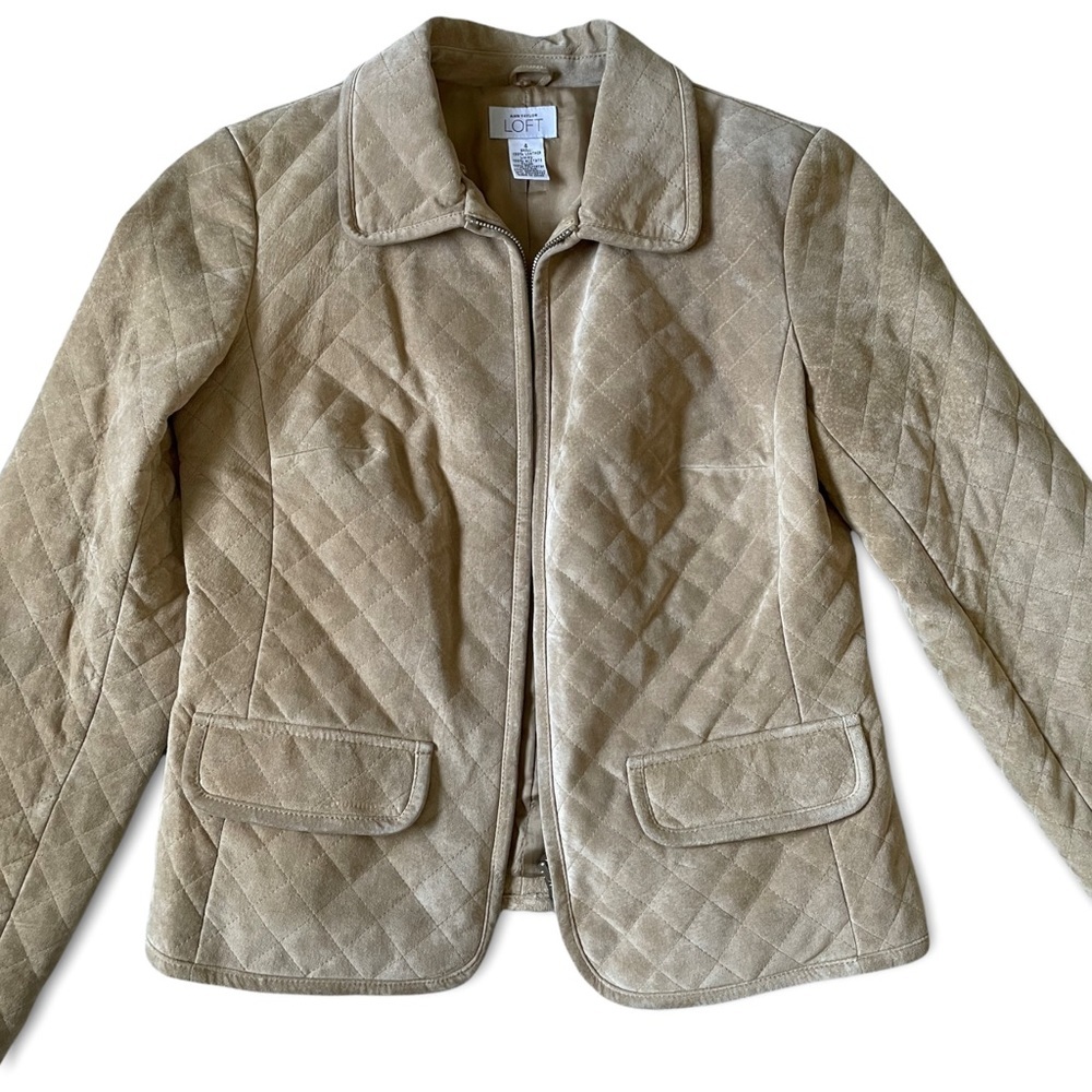 LOFT ANN TAYLOR vintage Jacket 100% Leather Size 4